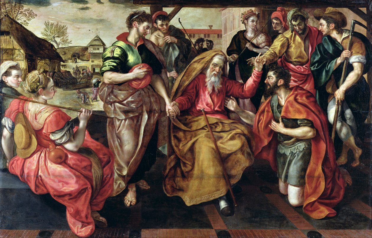 Eliezer Asking for Rebecca to Marry Isaac, 1562  by Maarten de Vos