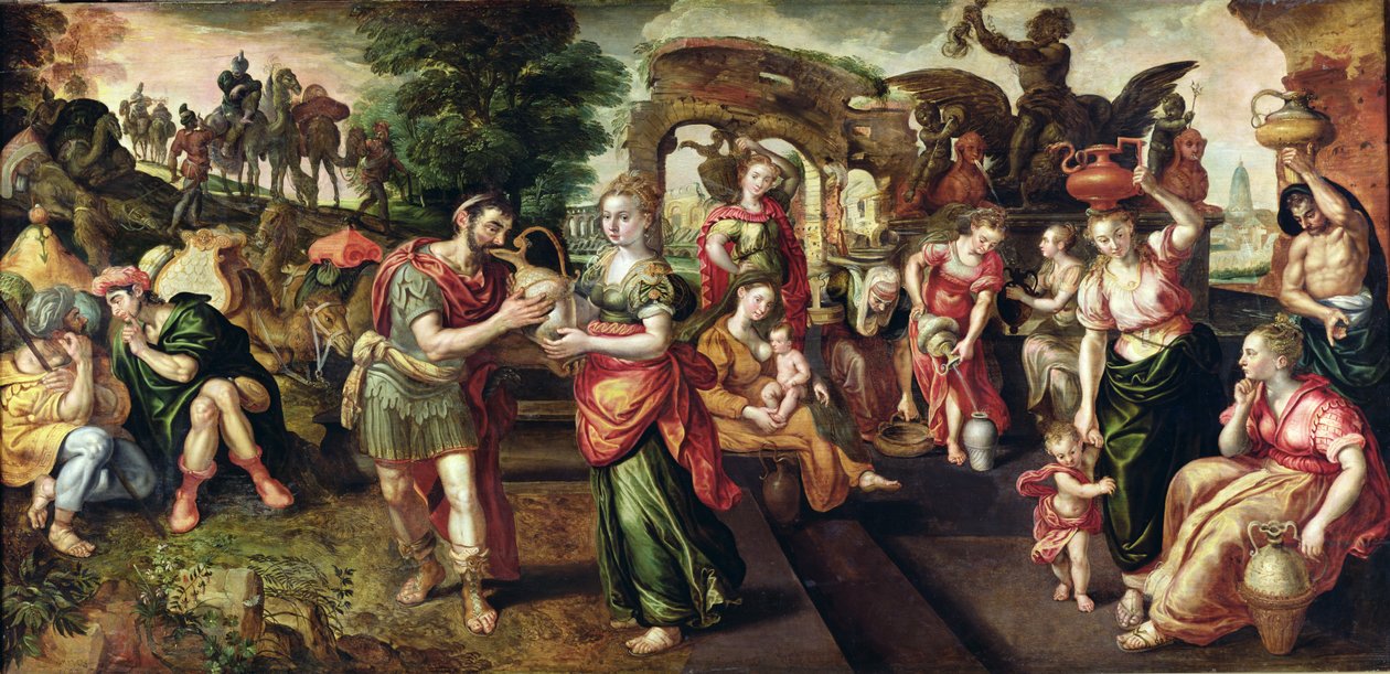 Eliezer ve Rebecca Kuyuda, 1562 by Maarten de Vos