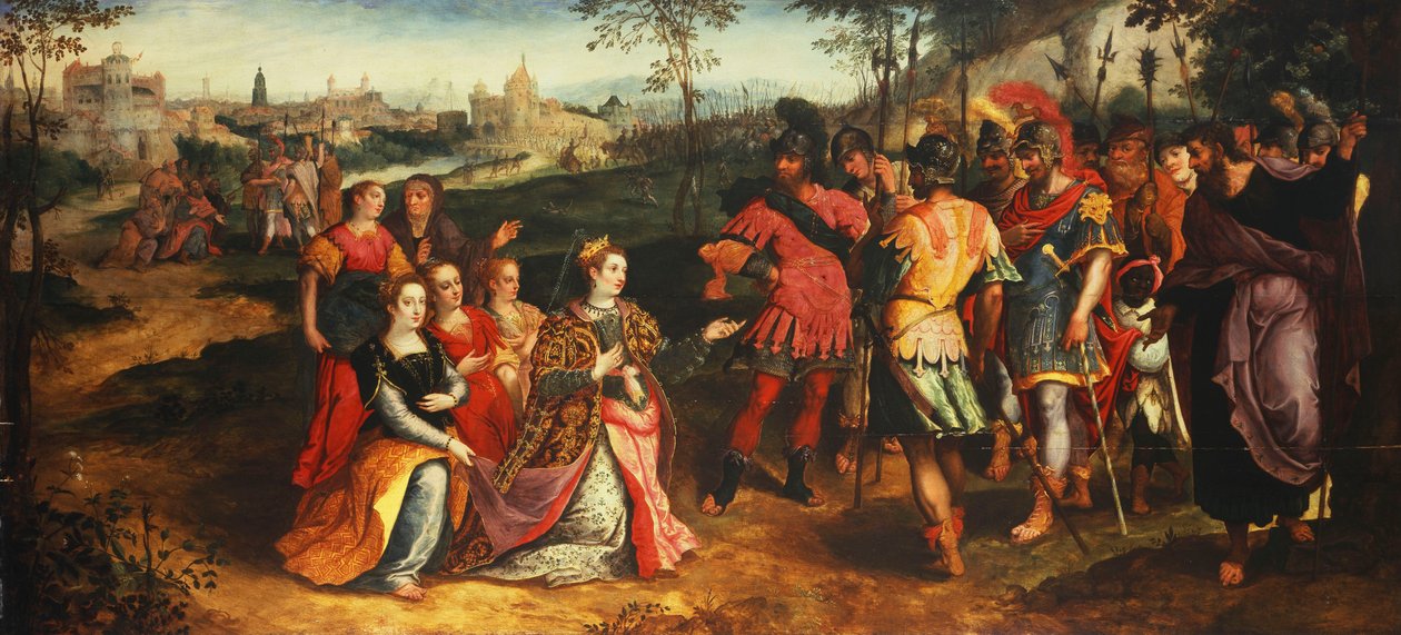 Coriolanus ve Volumnia, by Maarten de Vos