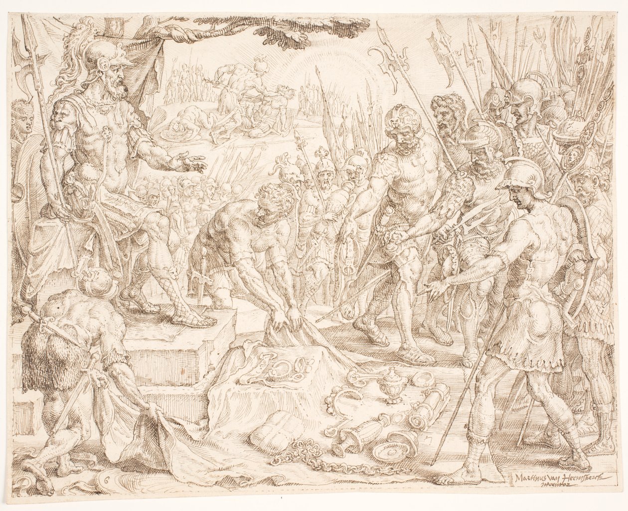 Gideon ganimet alırken by Maarten van Heemskerck