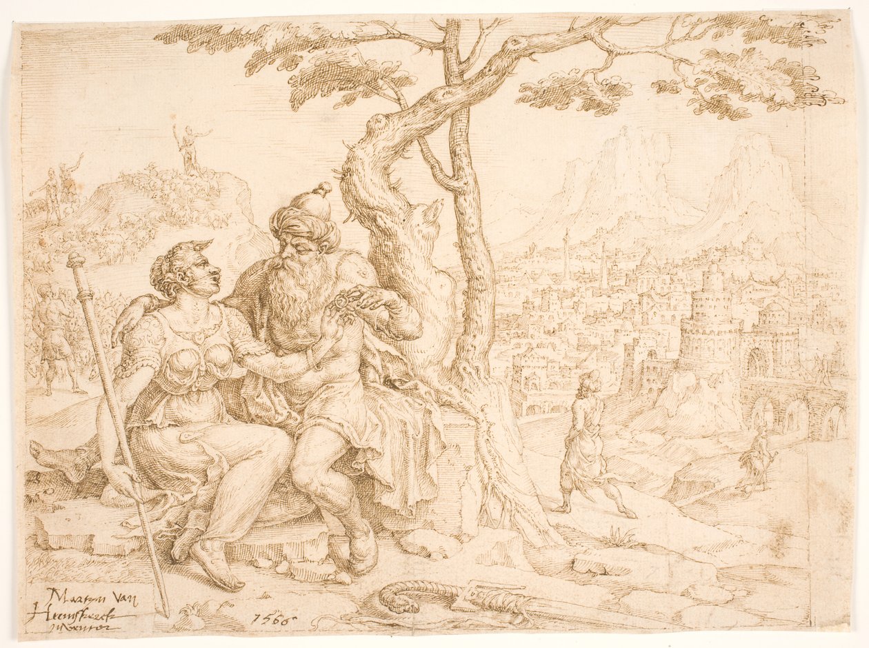 Yahuda ve Tamar by Maarten van Heemskerck
