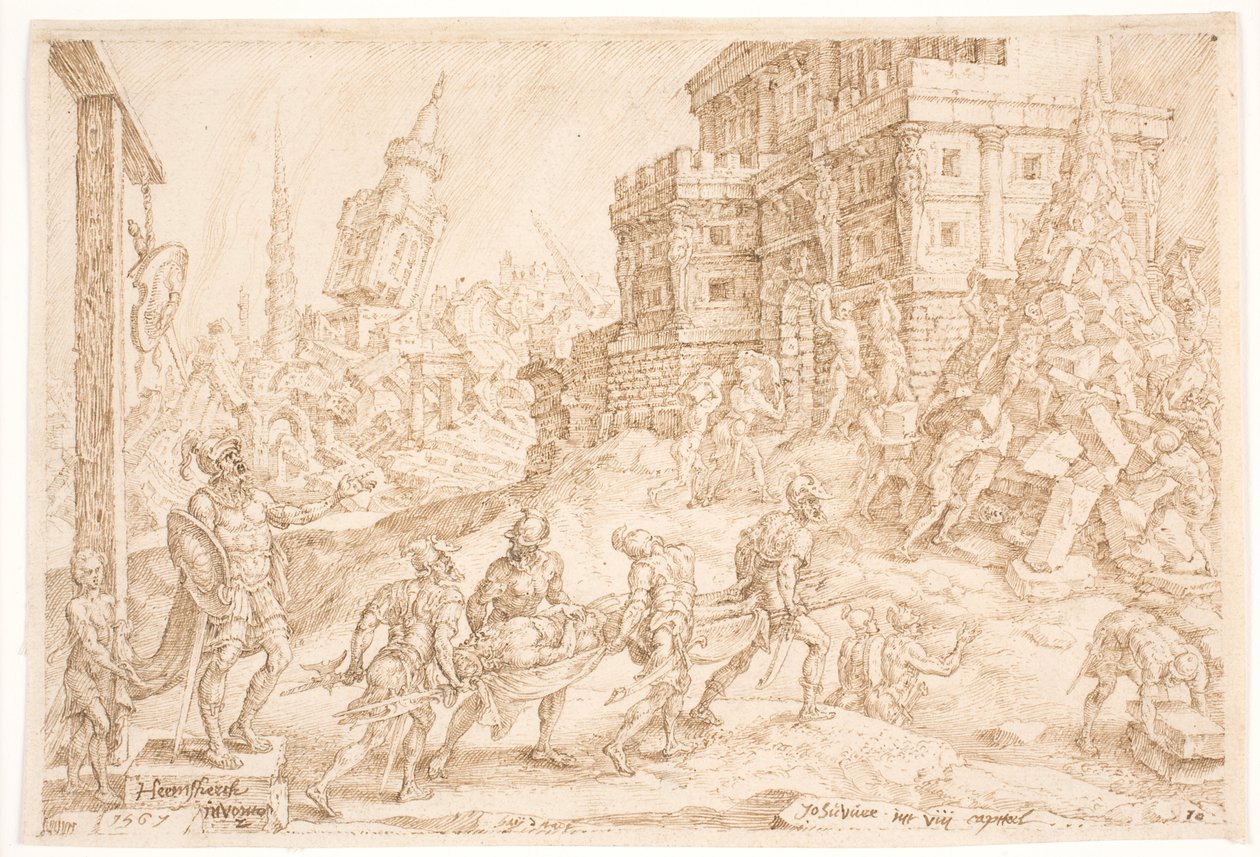 Aj kralı gömüldü by Maarten van Heemskerck