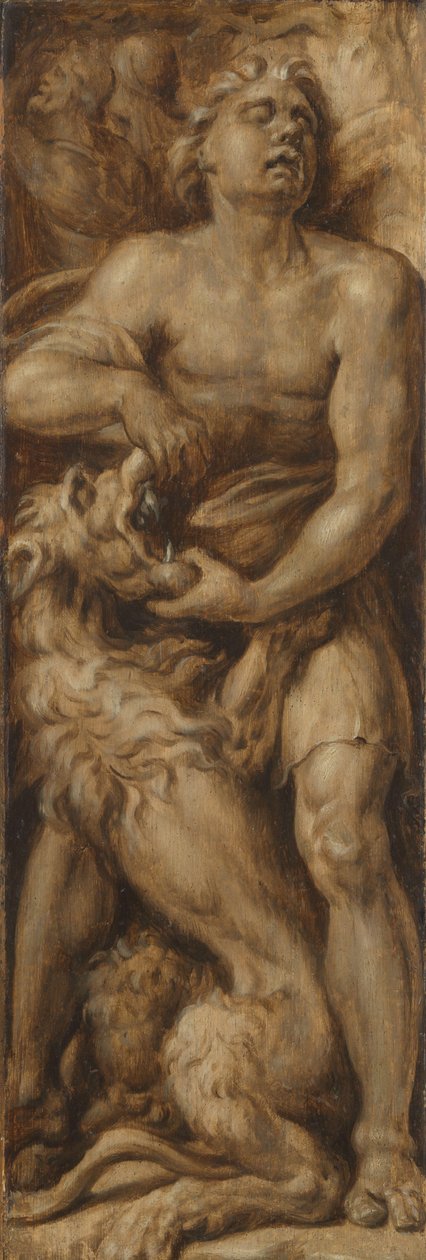 Aslan Parçalayan Samson by Maarten van Heemskerck