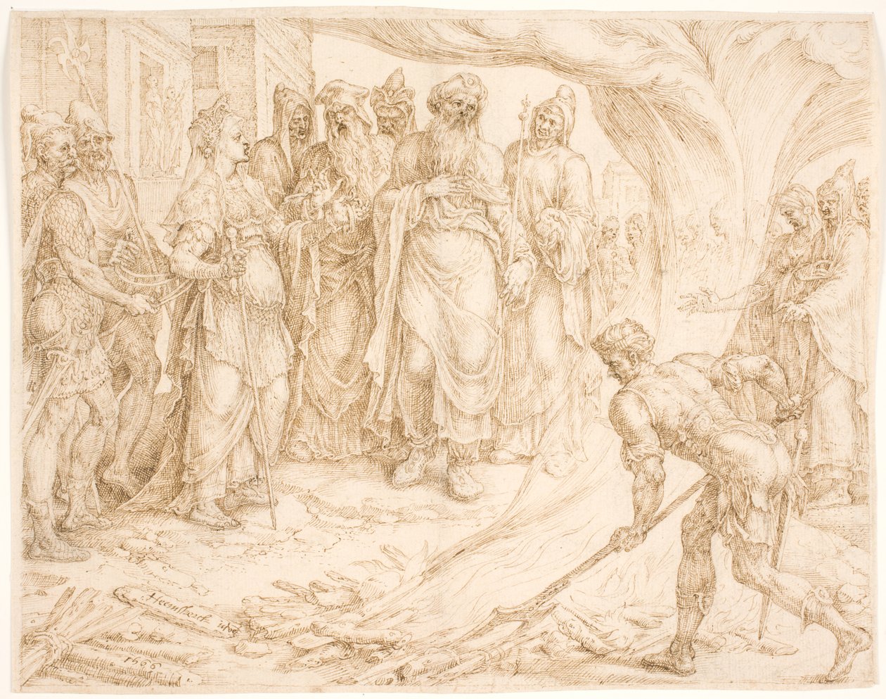 Tamar kendini tanıtıyor by Maarten van Heemskerck