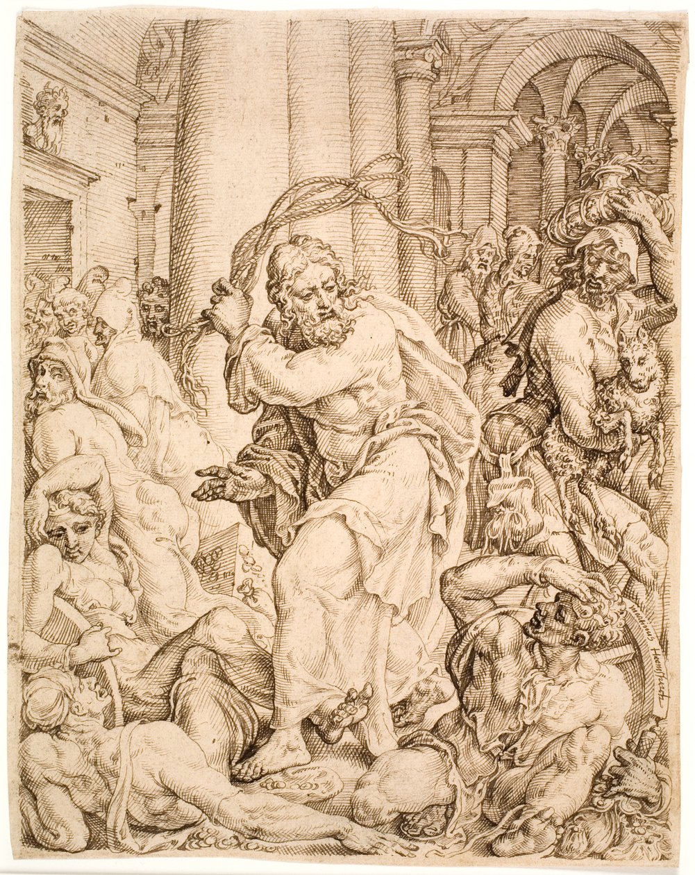 Tapınaktan Kovulma by Maarten van Heemskerck