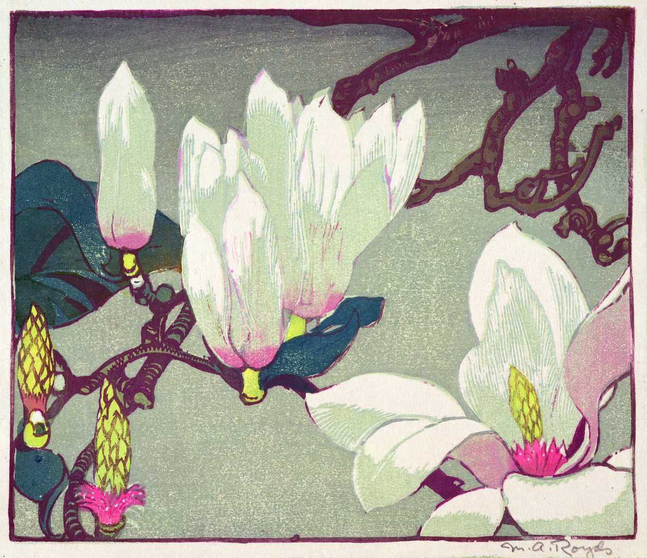 Manolya, c.1925 (tahta baskı) by Mabel Royds