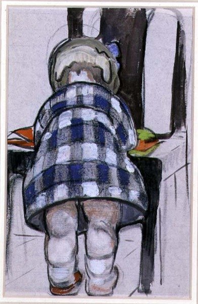 Margery (tuval üzerine sulu boya) by Mabel Royds