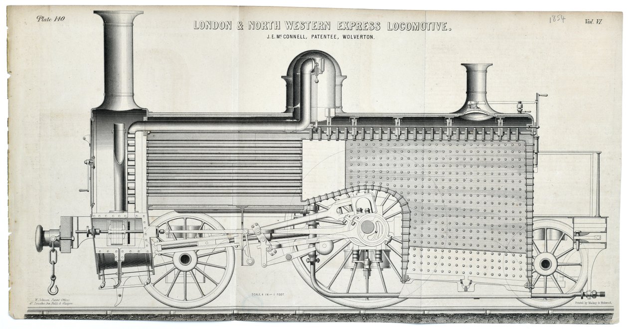 Londra ve Kuzey Batı Ekspresi Lokomotif plakası 138 by Mackay & Kirkwood