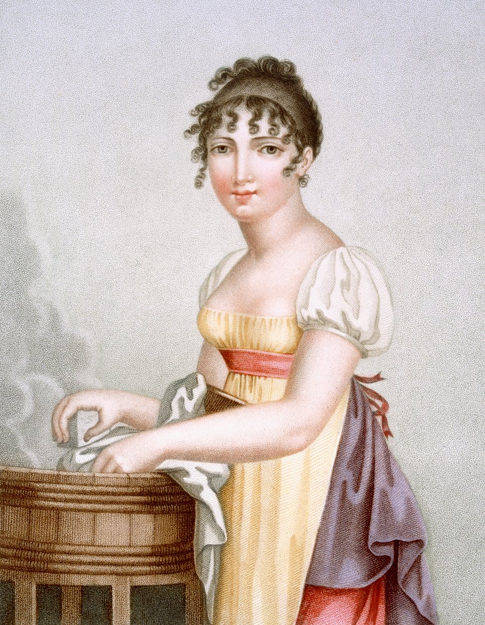 Çamaşırcı, Augrand tarafından kazınmış, c.1816 by Madame G. Busset Dubruste