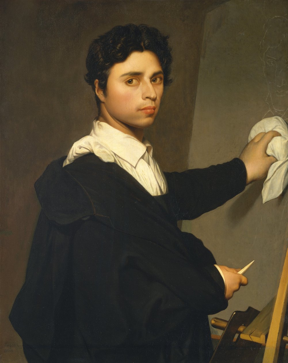 Bir Genç Adam olarak Ingres 1780-1867, M.Ö. 1850-60. by Madame Gustave Hequet