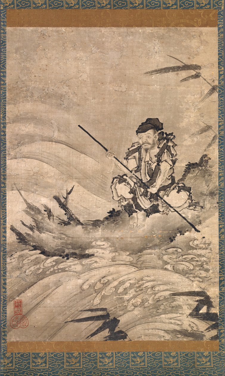 Çinli Kaşif Zhang Qian, bir Sal üzerinde, 16. yüzyılın ortalarında. by Maejima Soyu
