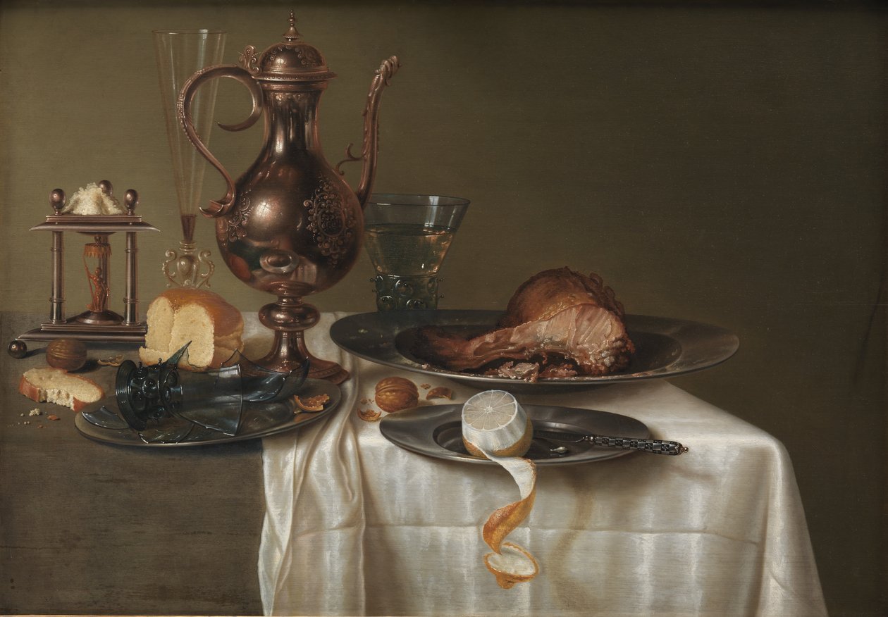 Natürmort. Kahvaltı Parçası by Maerten Boelema de Stomme