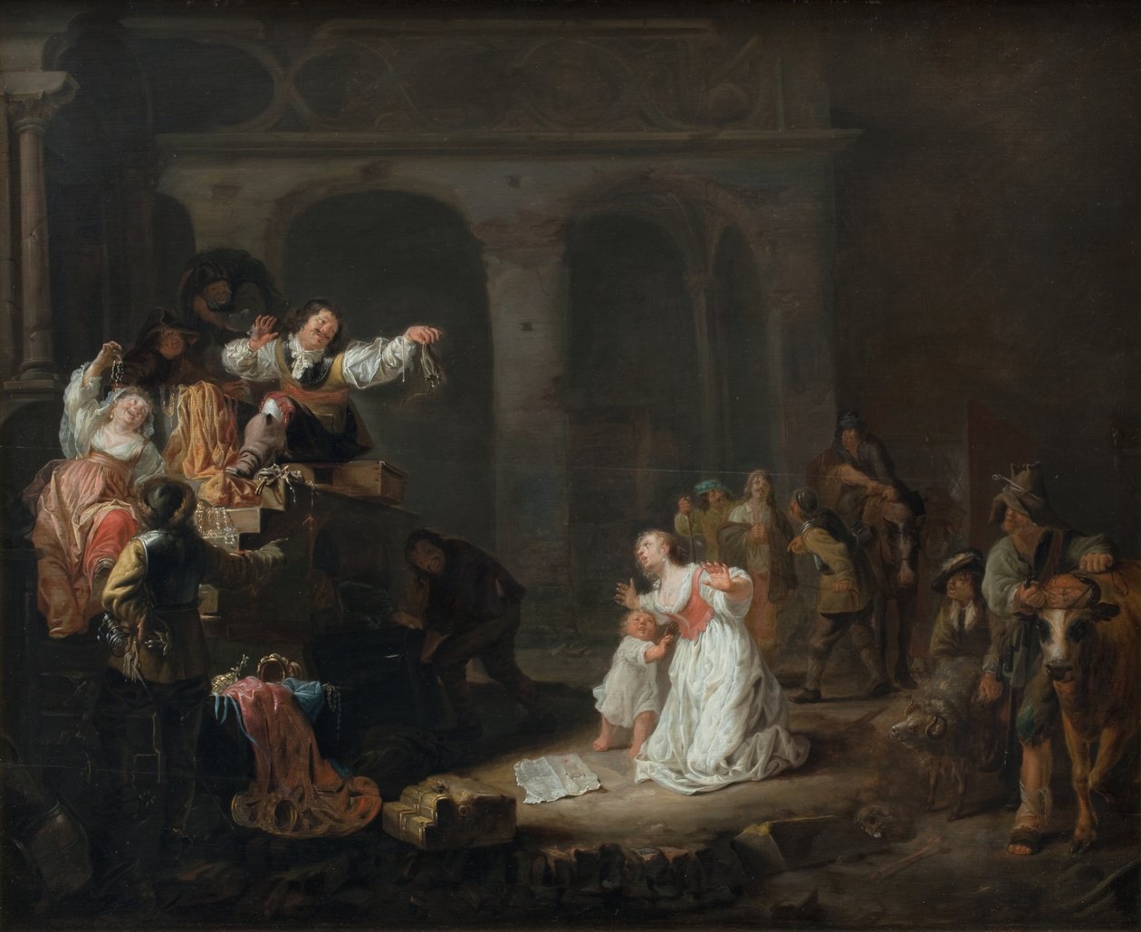 Malikanenin Yağmalanması by Maerten Stoop