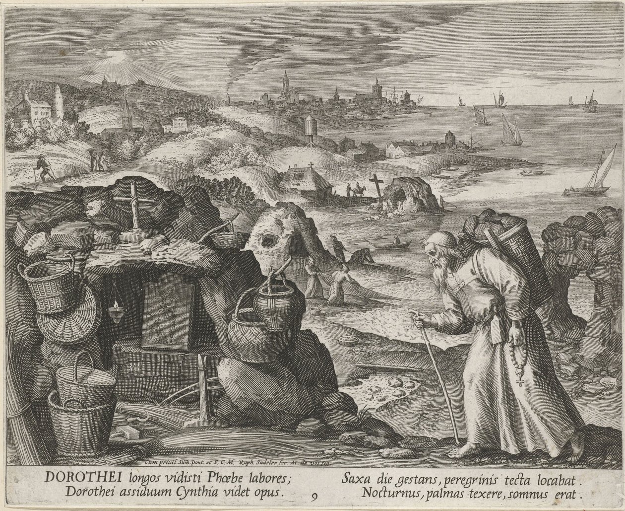 Bir keşiş olarak Gazzeli Aziz Dorotheus, 1600. by Maerten Vos de