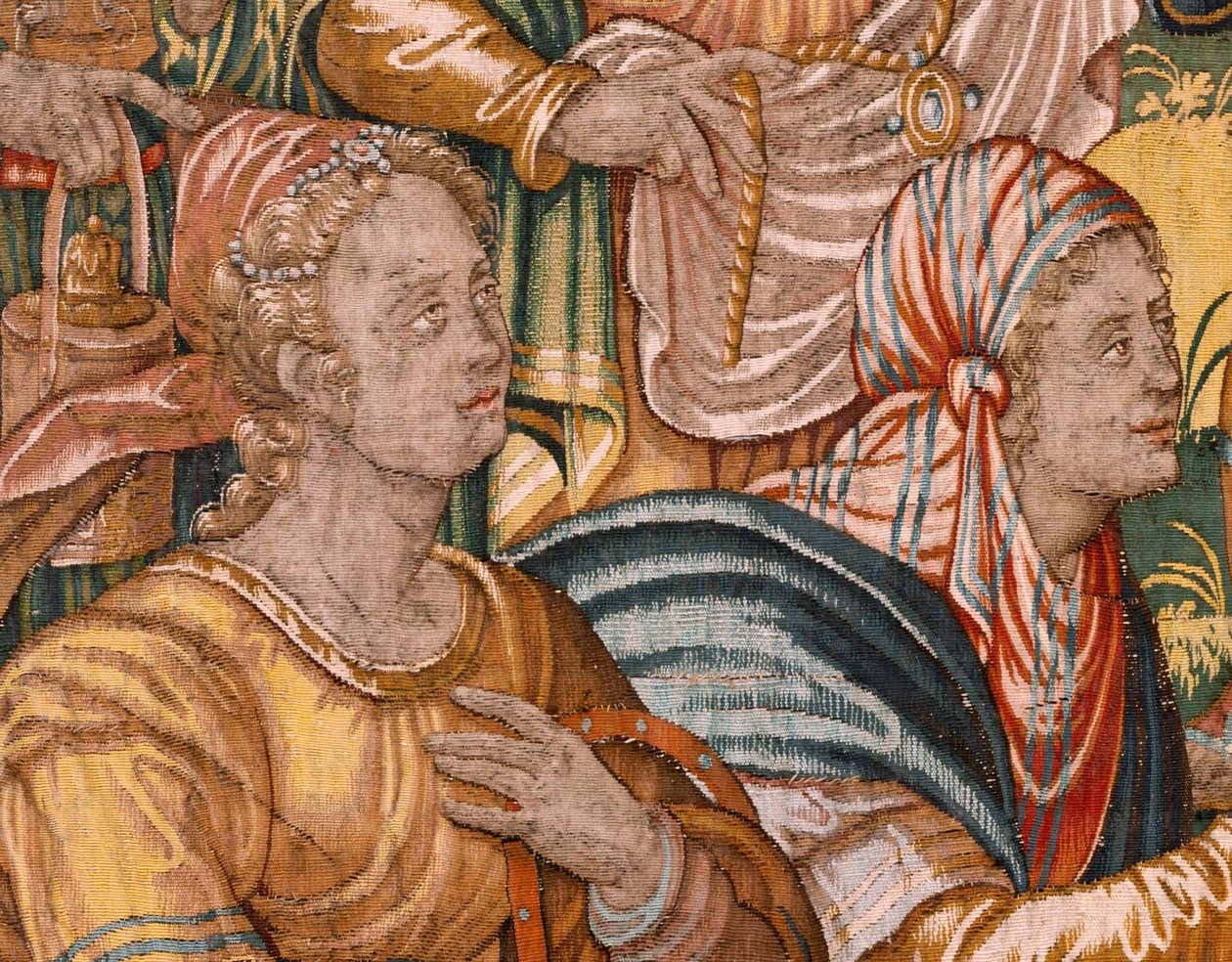 Piskoposluk müzesi (Museo Diocesano). Flaman halısı. Brüksel. Atölye François Geubels. Gideon Serisi Öyküsü. İsrailliler ganimetten paylarını Gideon