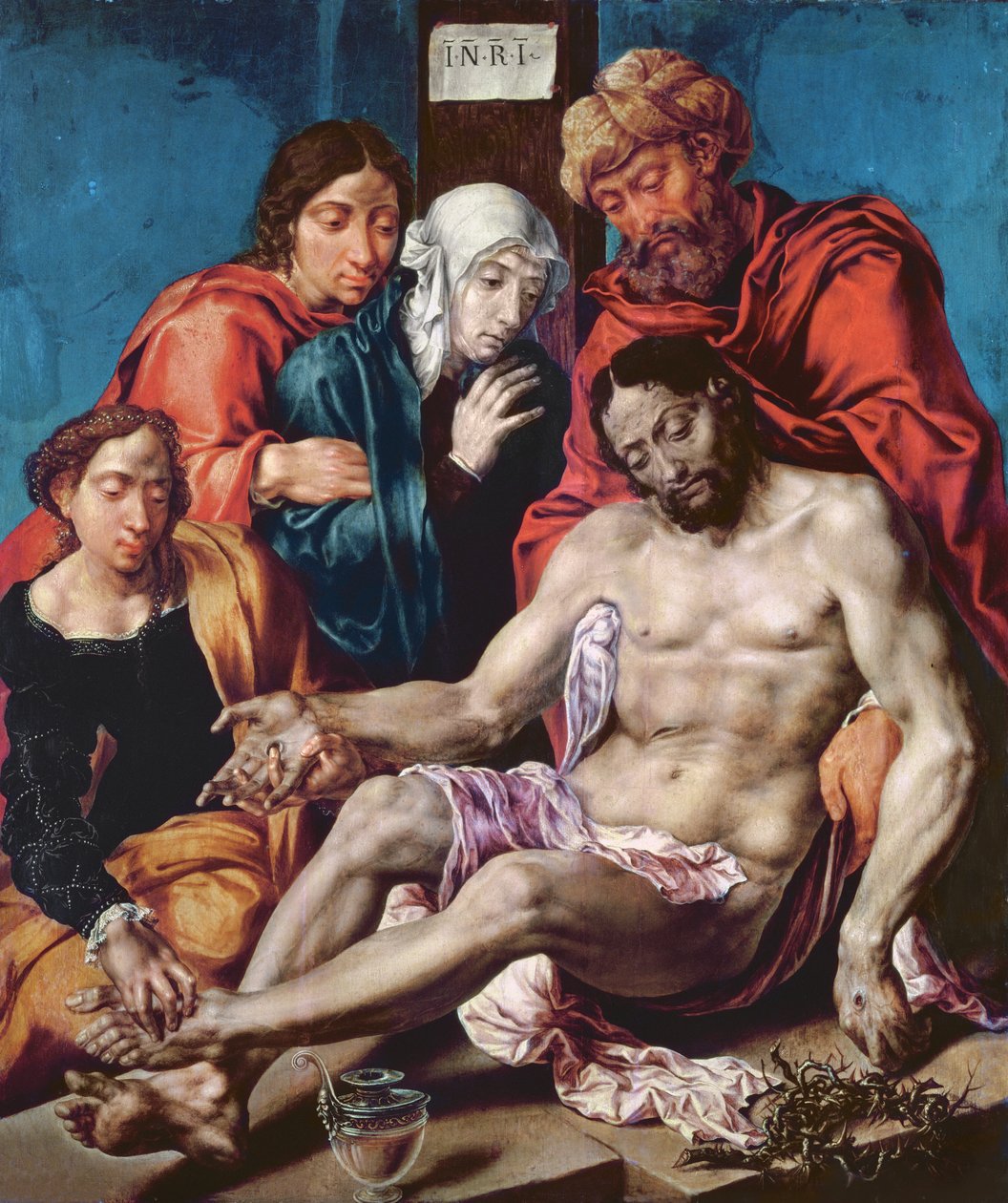 Ağıt, c.1540-45 (meşe panel üzerine yağlı boya) by Maerten van Heemskerck