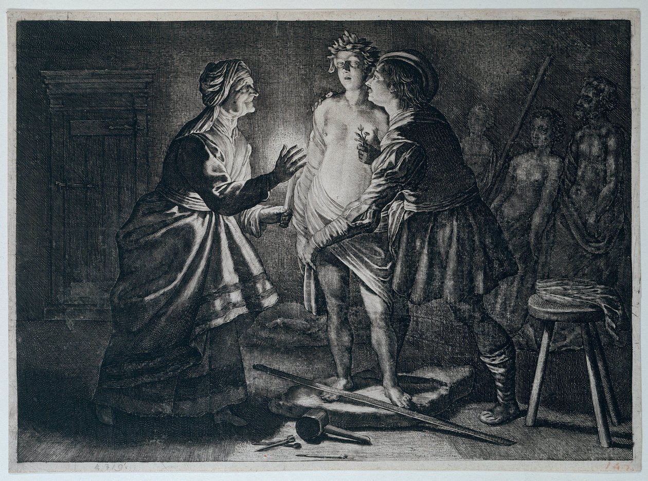 Heykeline aşık olan Pygmalion by Magdalena van de Passe