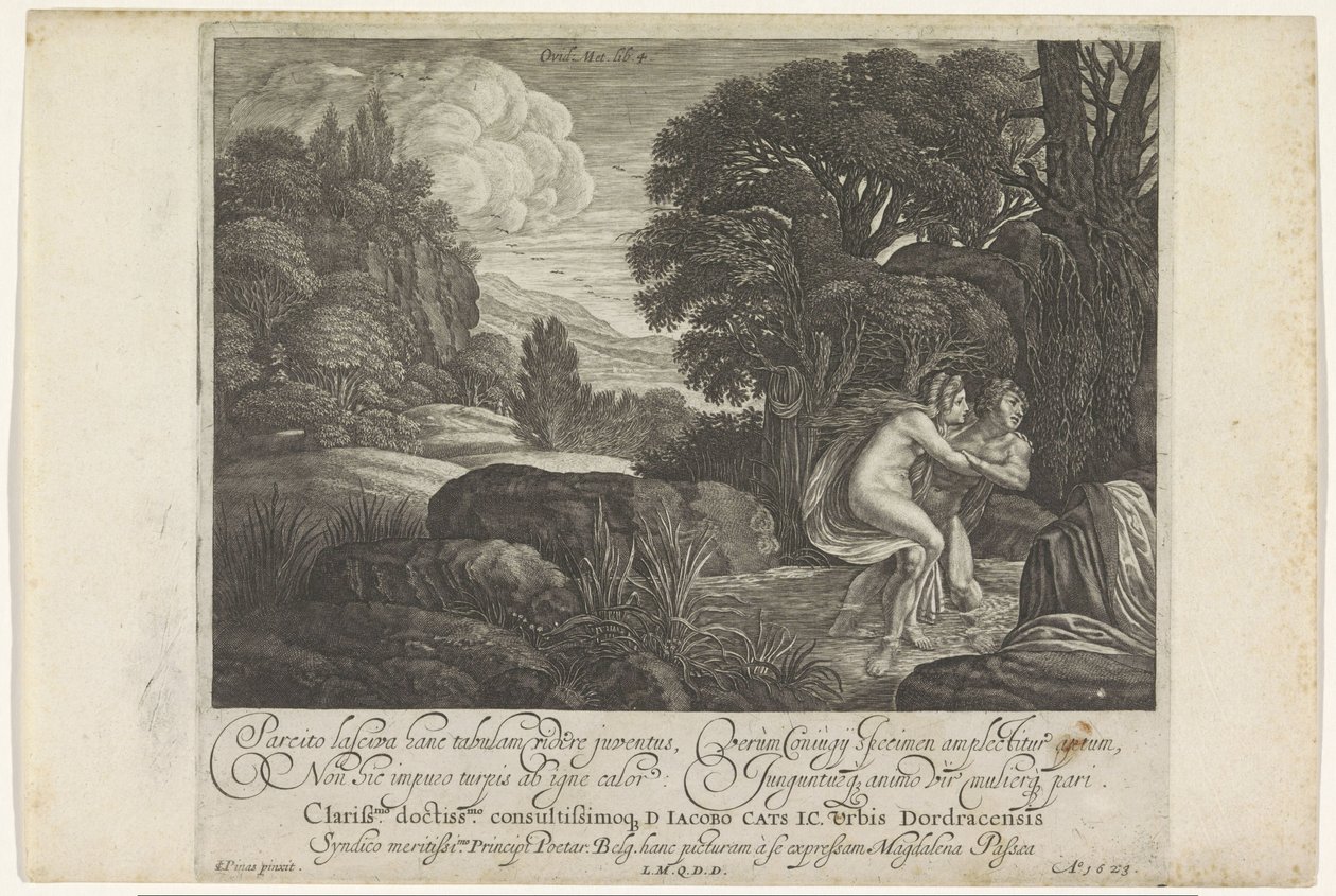 Salmacis ve Hermafrodit Metamorfosen van Ovidius (dizi adı) by Magdalena van de Passe