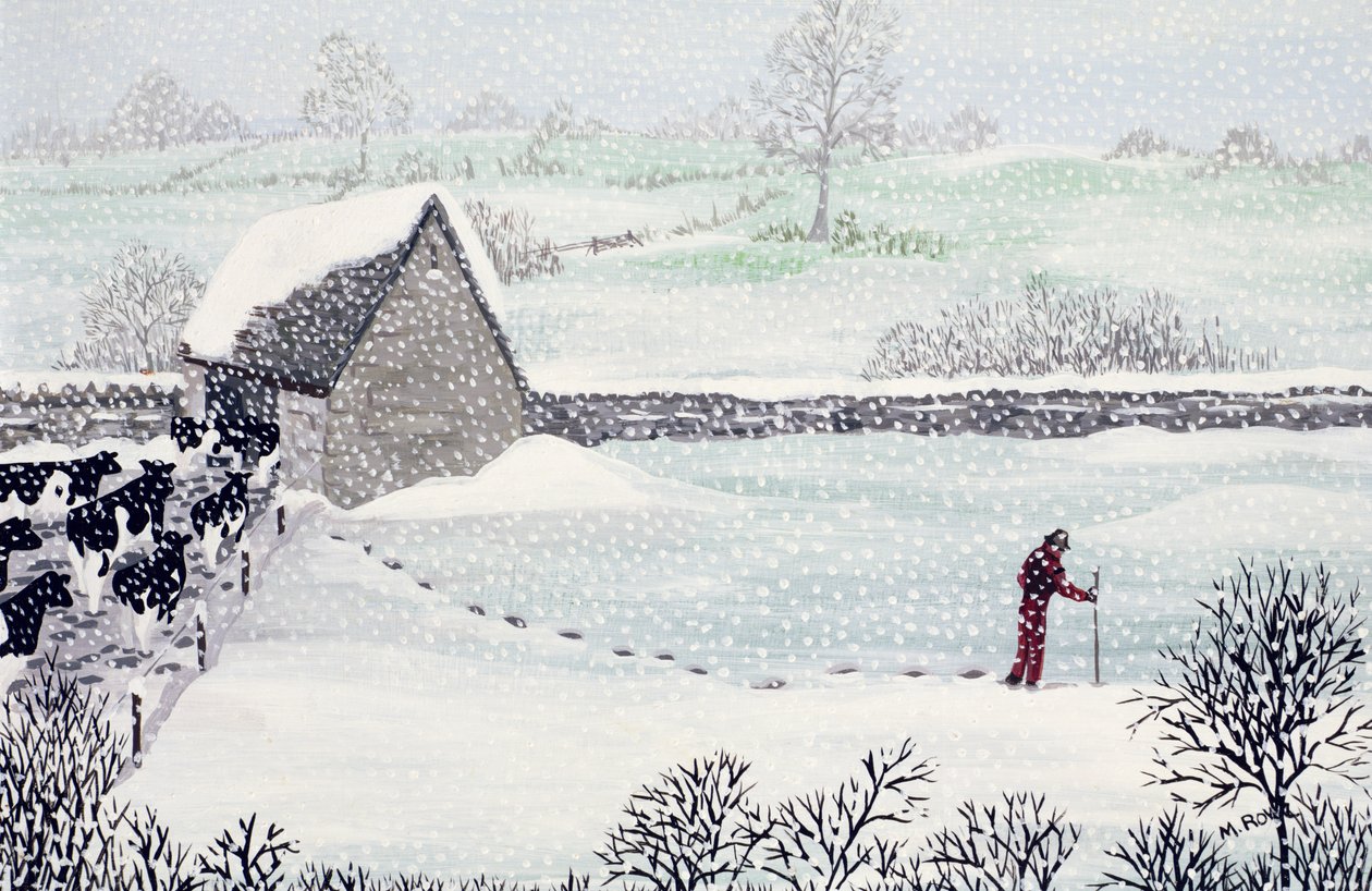 Kışın Cotswold Çiftliği by Maggie Rowe
