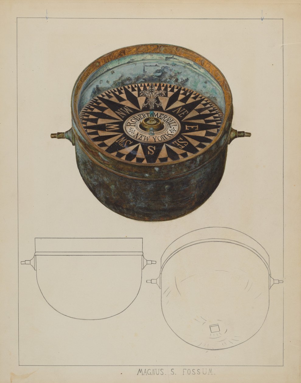 Gemi Pusulası, c. 1937. by Magnus S. Fossum
