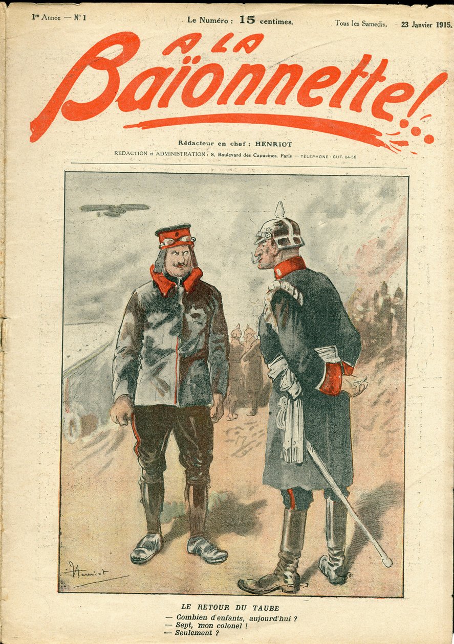 “La Baionnette”in Kapağı, Satirical ve Colours by Henri Maigrot