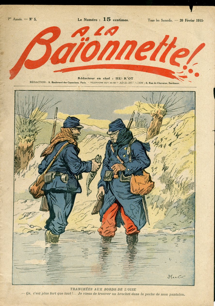 “La Baionnette” Kapağı, Renklerle Hiciv by Henri Maigrot