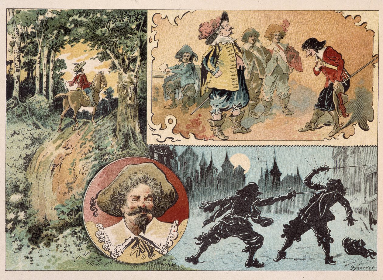 Cyrano de Bergerac, Cyrano de Bergerac'ın romanının illüstrasyonu: "Öteki dünya" by Henri Maigrot