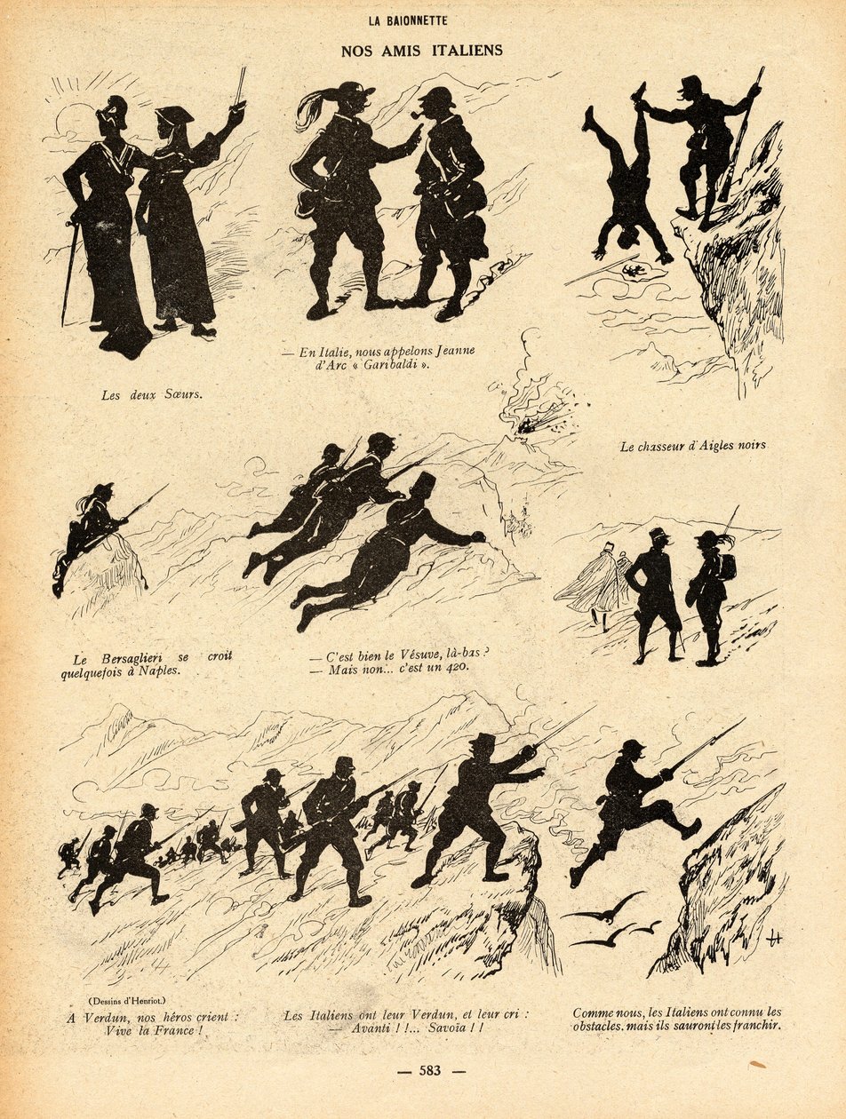Bayonet, Siyah Beyaz Hiciv by Henri Maigrot