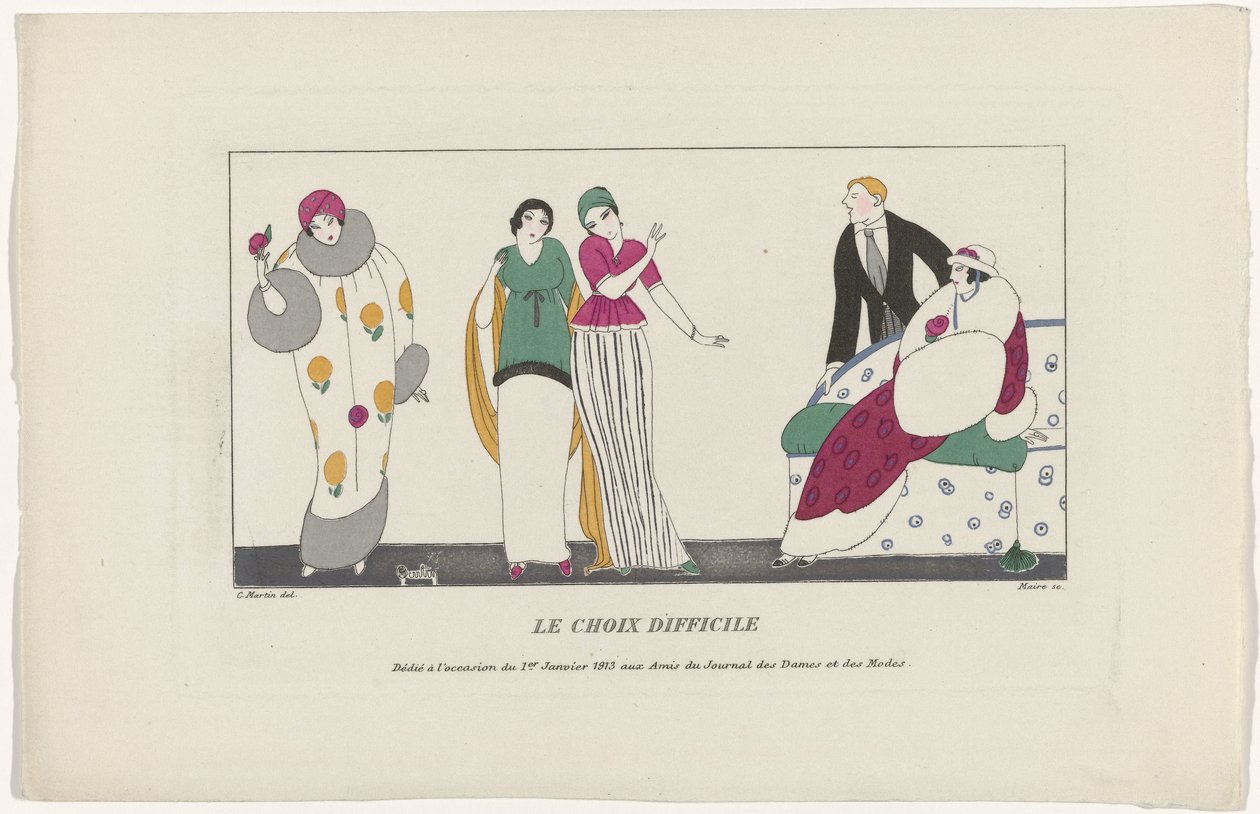 Journal des Dames et des Modes, 1 Ocak 1913: Zor seçim by Maire