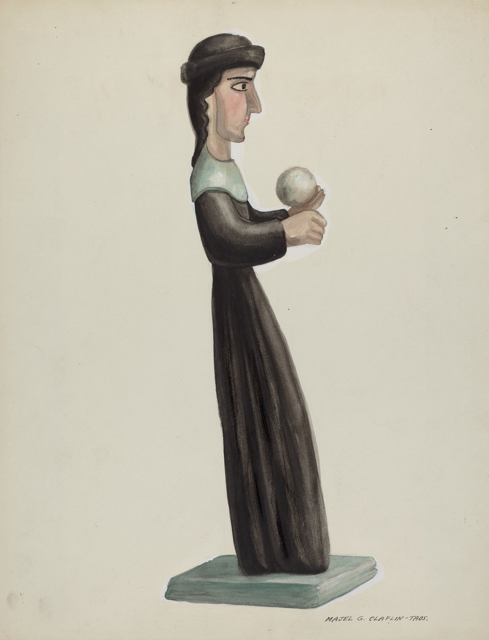 Oyma ve Boyalı Santo - Santa Rita by Majel G. Claflin