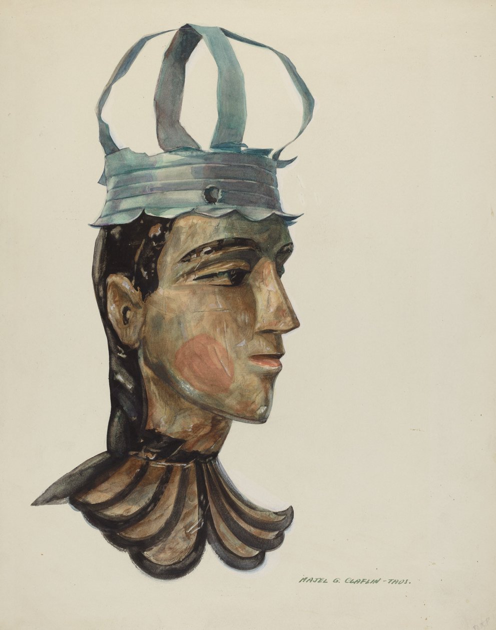 Kalay Taçlı Oyma Figür Başı, 19351942. by Majel G. Claflin
