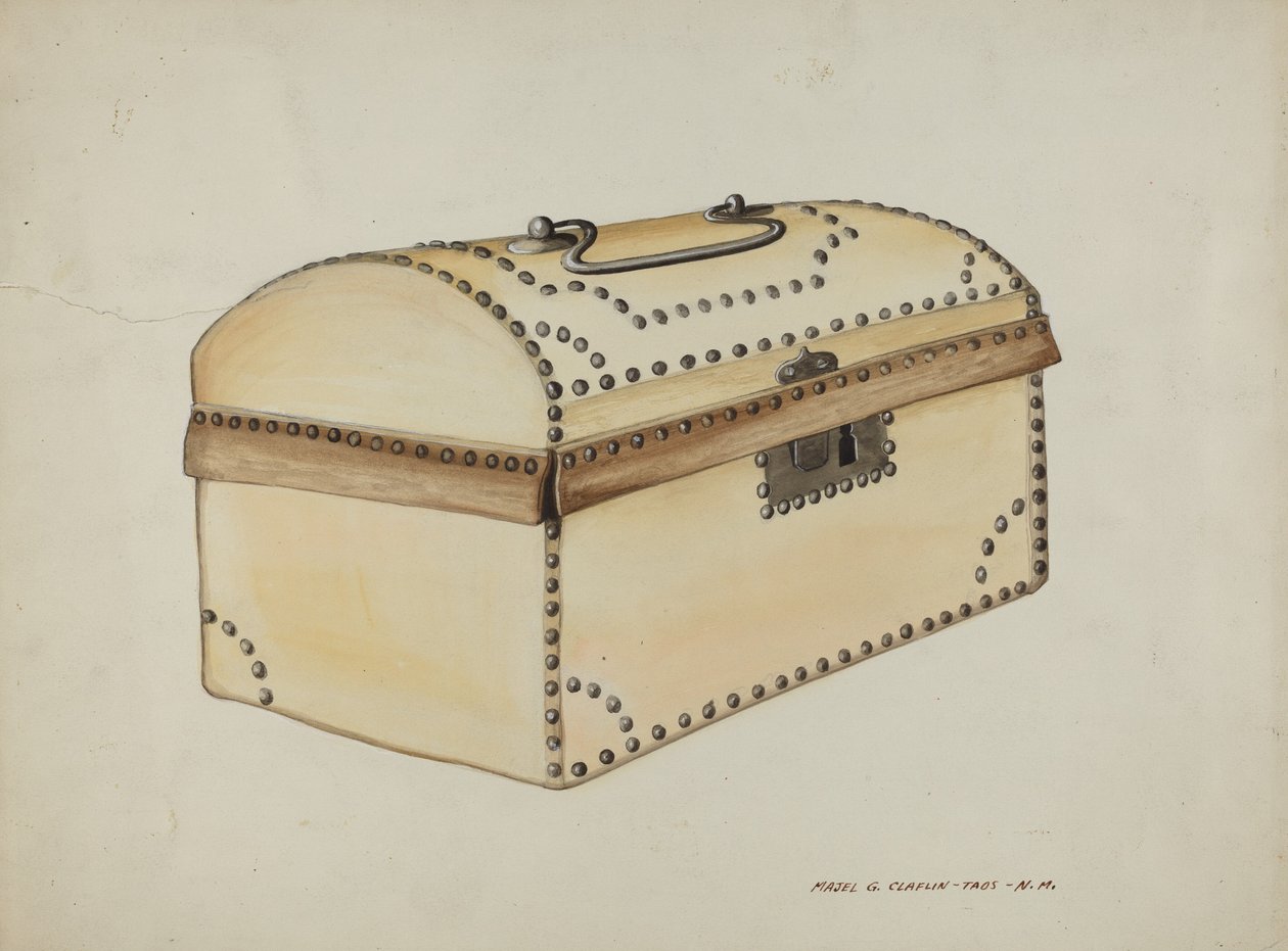 Deri Kaplı Kutu, c. 1937. by Majel G. Claflin