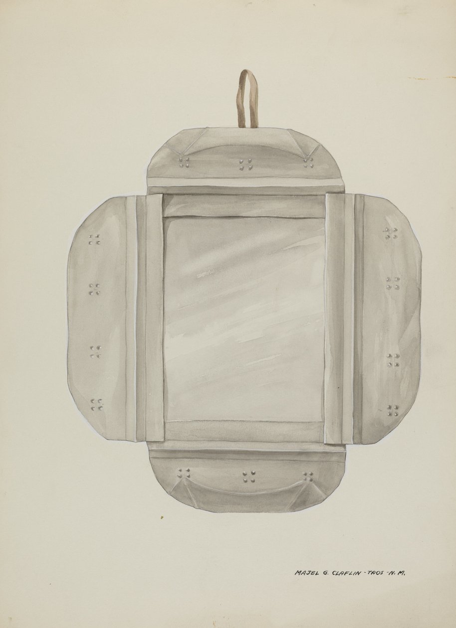 Teneke Ayna Çerçevesi, c. 1937. by Majel G. Claflin