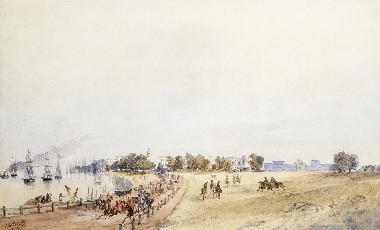 Kale ve Kasabadan Görünüm, Kalküta, 1854 by Major General Sir Charles Walters DOyly