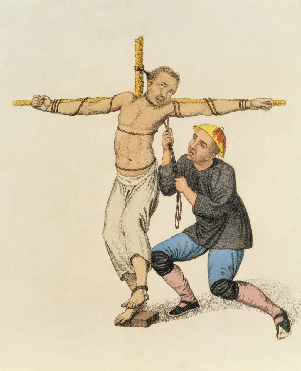 İpin İdam Cezası, 'Çin'in Cezaları'ndan 21 numaralı levha, J. Dadley tarafından kazınmış by Major George Henry Mason