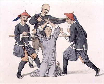 Parmaklara İşkence Yapmak, J. Dadley tarafından oyulmuş 'Çin'in Cezaları'ndan 10 numaralı plaka by Major George Henry Mason