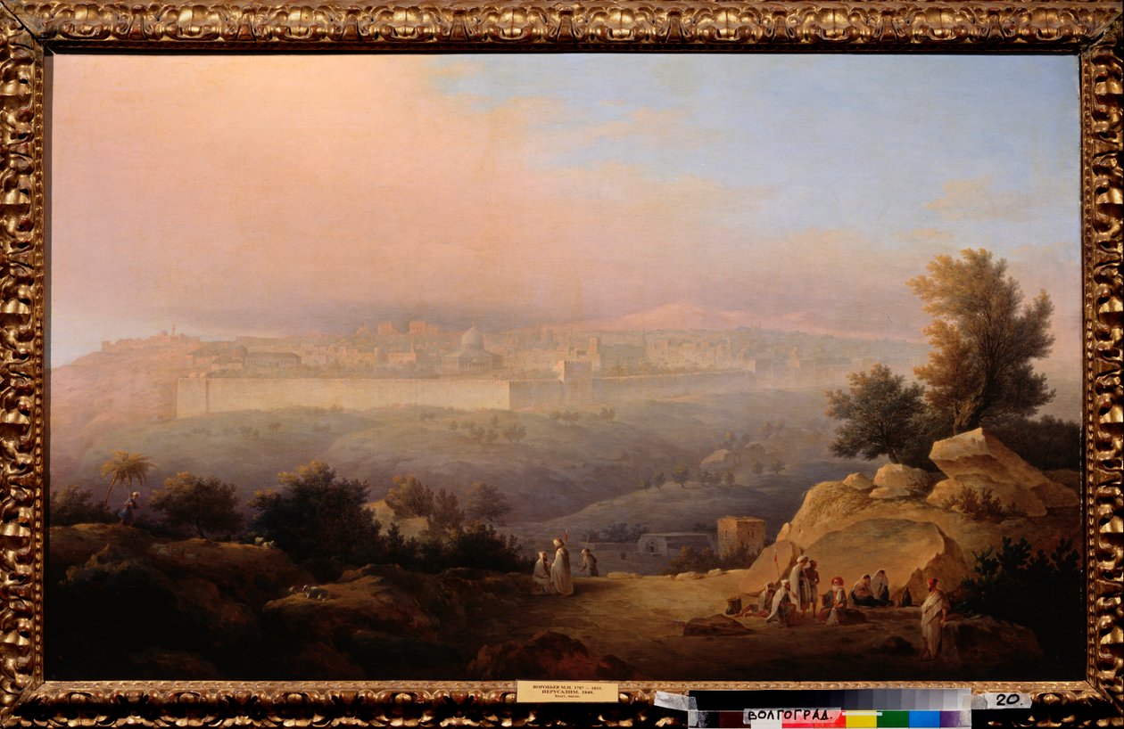 Kudüs (İsrail) (Kudüs) - Maxim Nikiphorovich Vorobyev (Vorobiev) (1787-1855) tarafından tablo, tuval üzerine yağlı boya by Maksim Nikiforovich Vorobiev