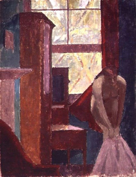 Kız Giydirme (tuval üzerine yağlı boya) by Malcolm Drummond