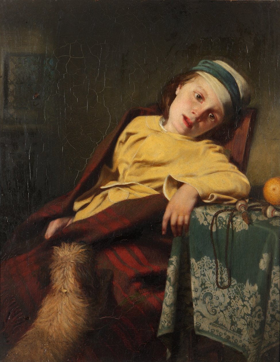 Köpekli Hasta Çocuk, 1857 by Malcom Steward