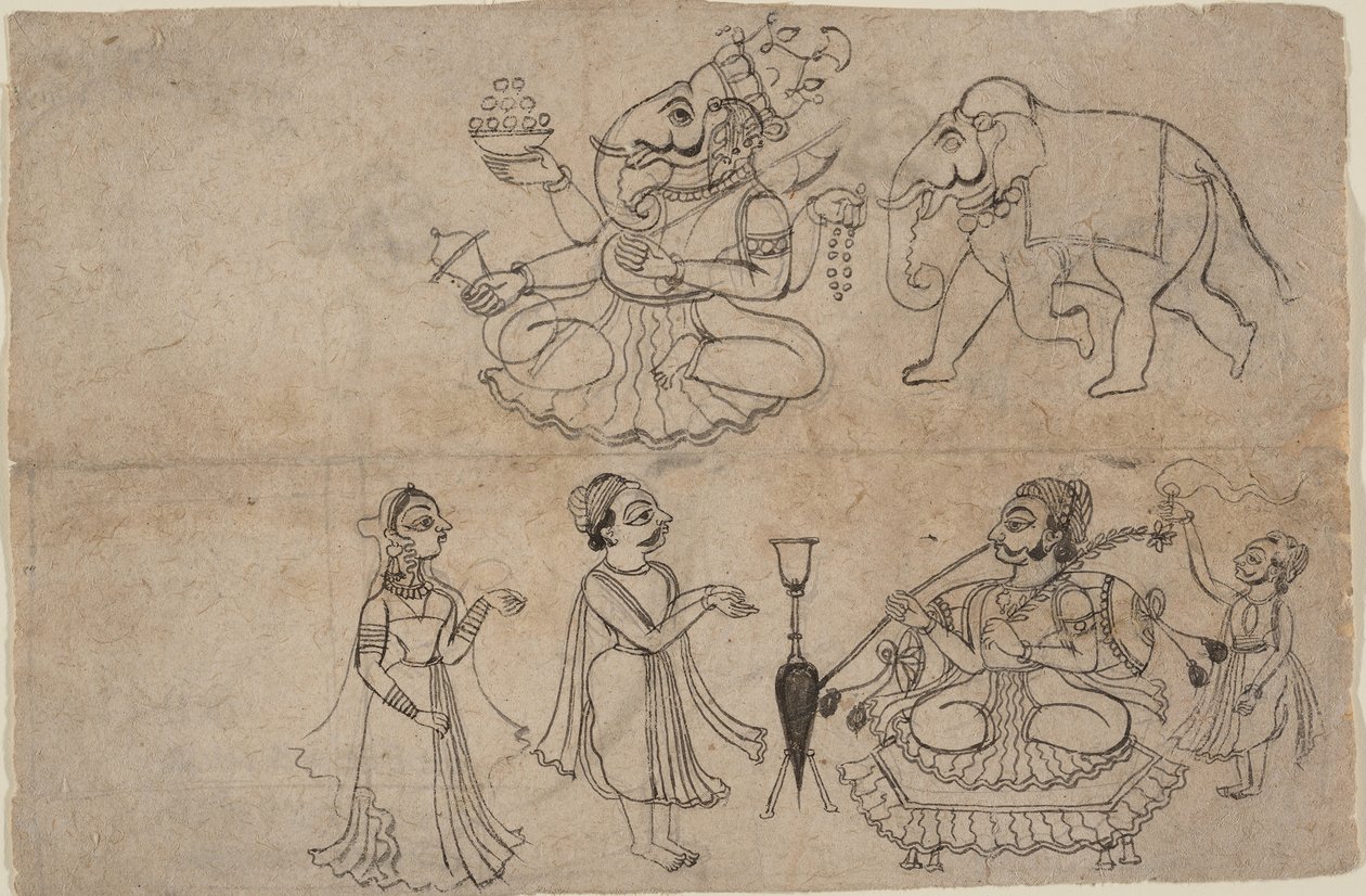 Manya Sahib Man Rup Sagarji'nin portresi, 18. yüzyılın sonlarında. by Manaku
