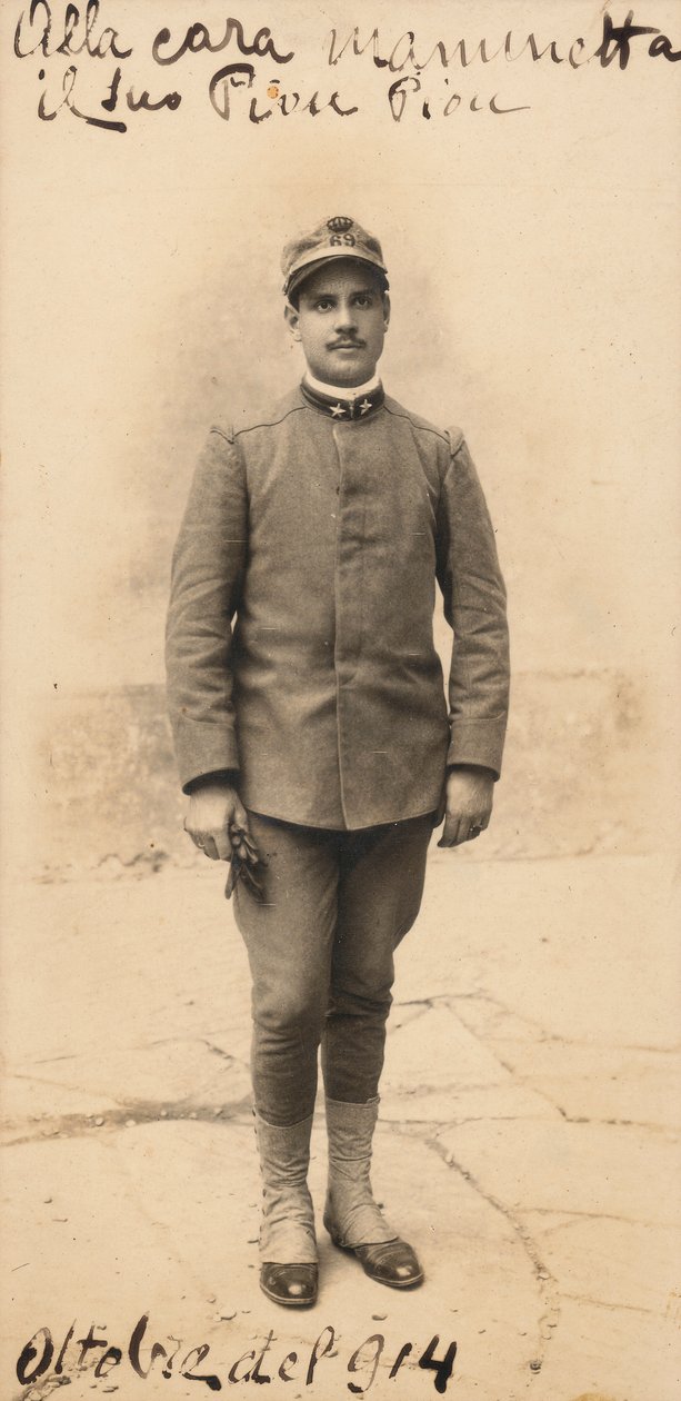 50. Alay Onbaşı ile Kartpostal. Piyade, öğrenci subay tamamlayıcısı (s/b fotoğraf) by Mangini Mangini