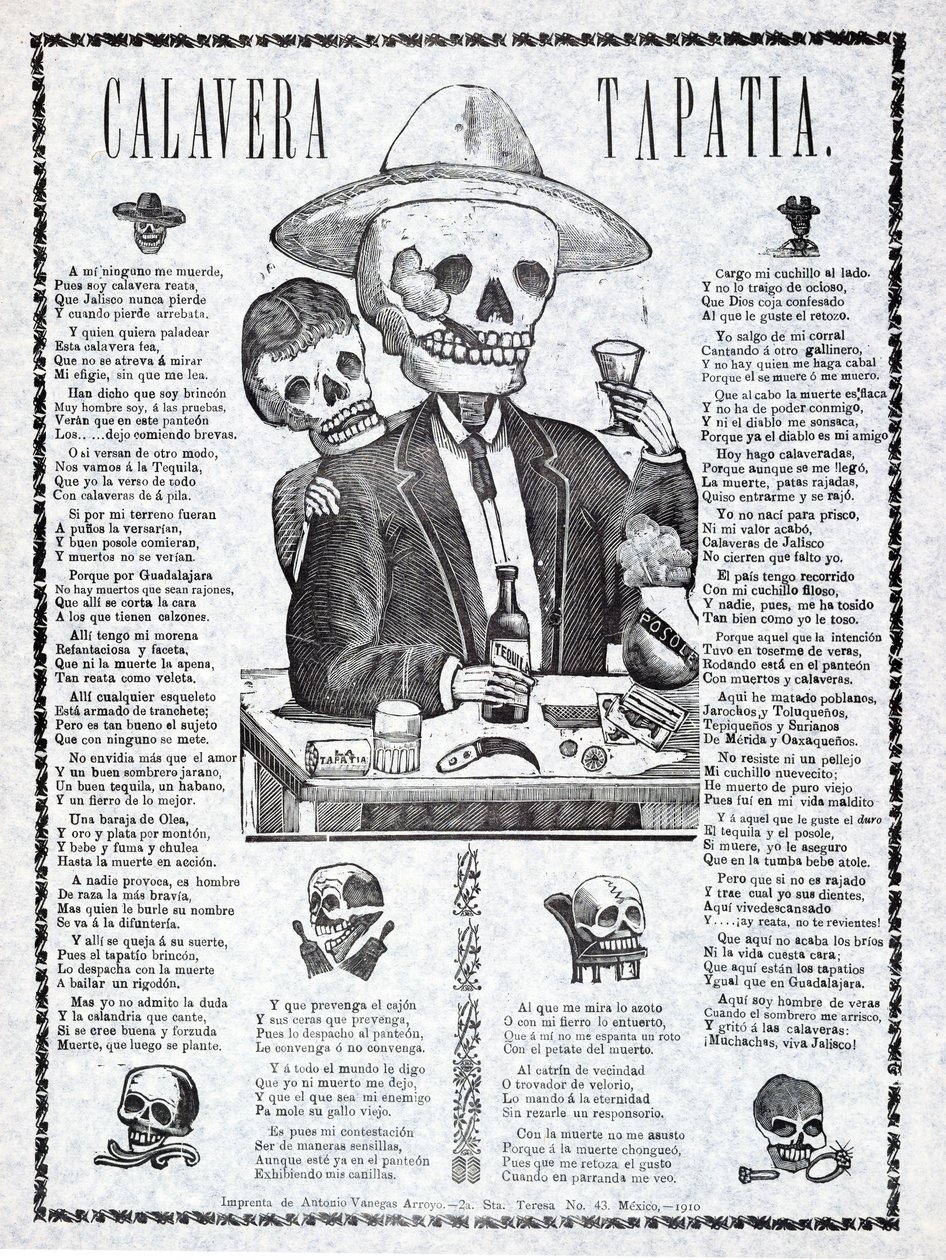 Calavera Tapatia, 1910