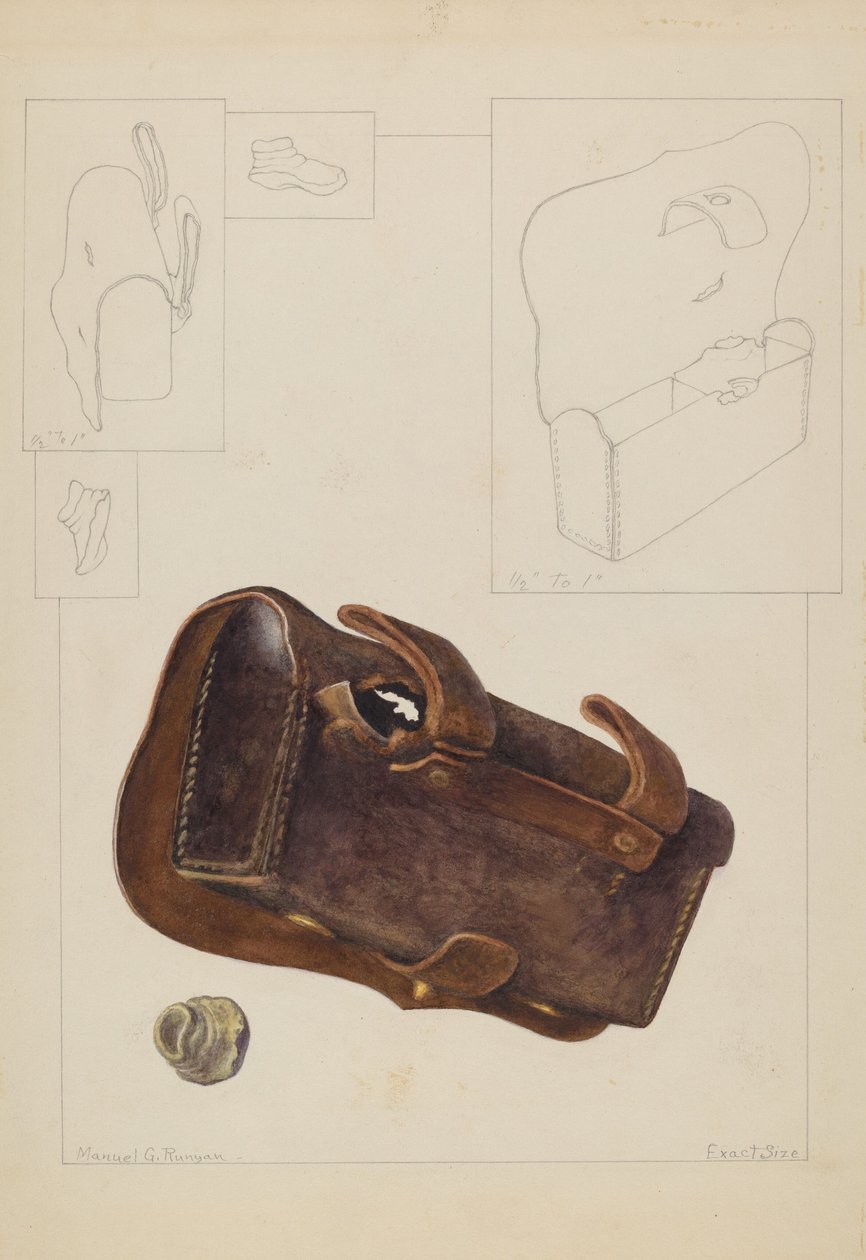 Kartuş Kutusu ve Mermi, c. 1937. by Manuel G. Runyan
