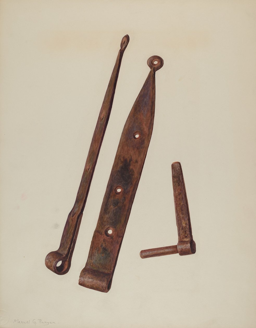Menteşeler ve Cıvata, c. 1939. by Manuel G. Runyan