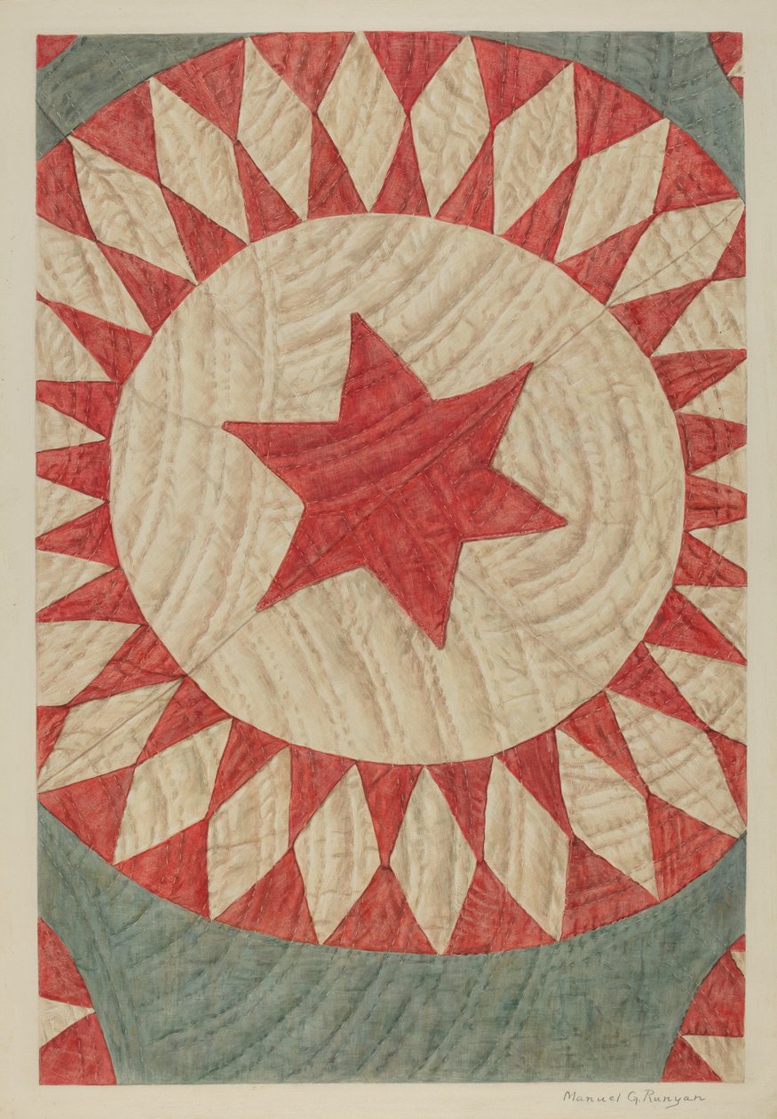 Yıldız & Yüzük Yorgan, c. 1938. by Manuel G. Runyan