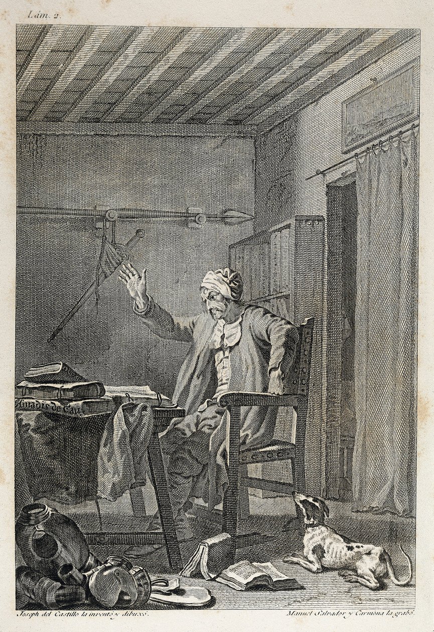 Ünlü beyefendi Don Kişot'un (Quijote) karakteri ve quete'si by Manuel Salvador Carmona
