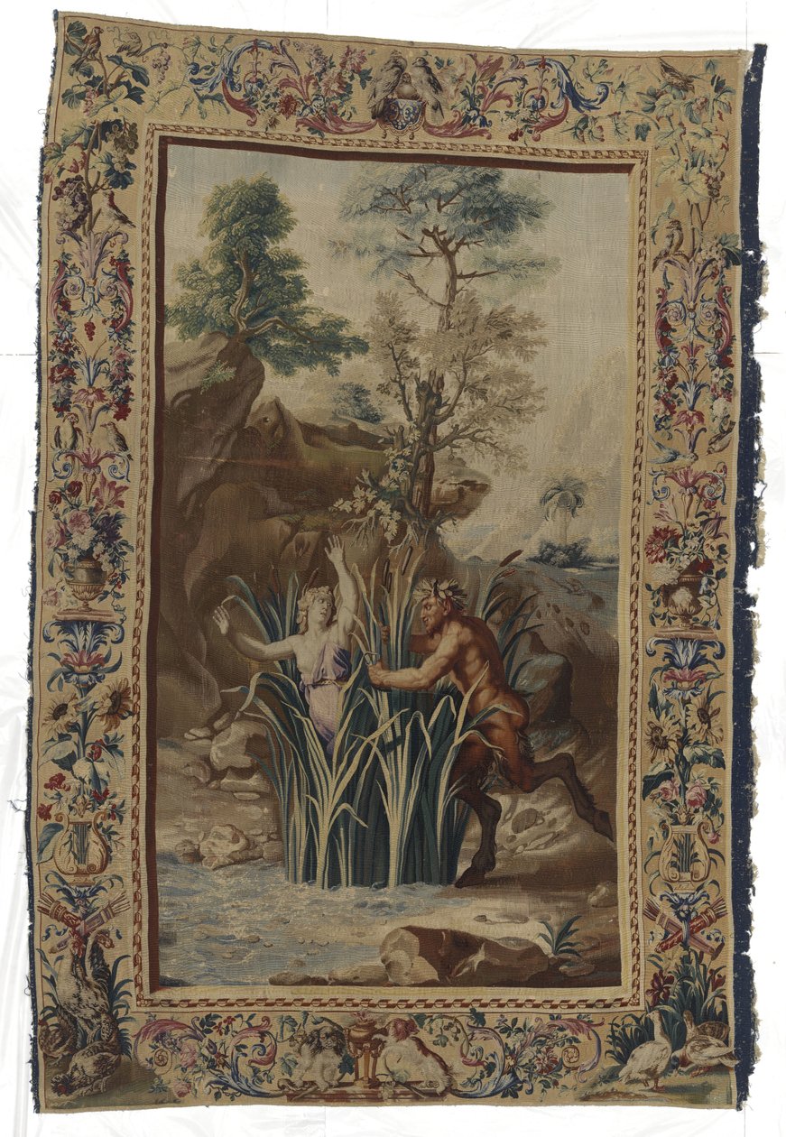 Pan ve Syrigx Pan en Syrigx Van Ovid dönüşmedi (seri başlığı) by Manufacture Royale des Gobelins (workshop of)