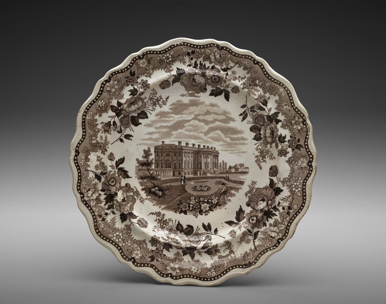 Plate, 1831-c.1843 (lead-glazed earthenware with transfer print) by Manufacturer Job and John Jackson