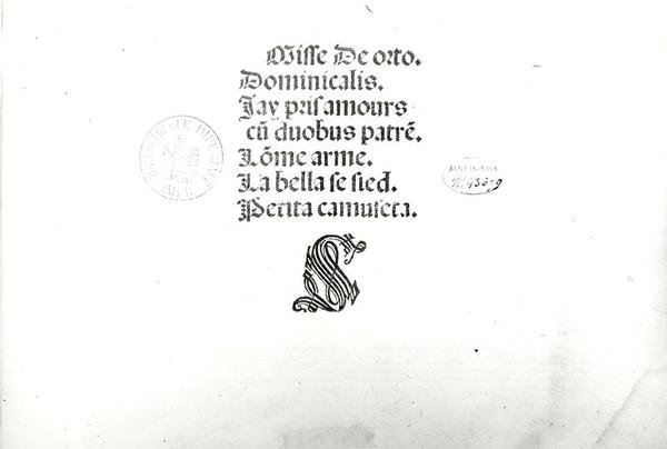 Ottaviano Petrucci (1466-1539) 1505 tarafından basılan Venedik