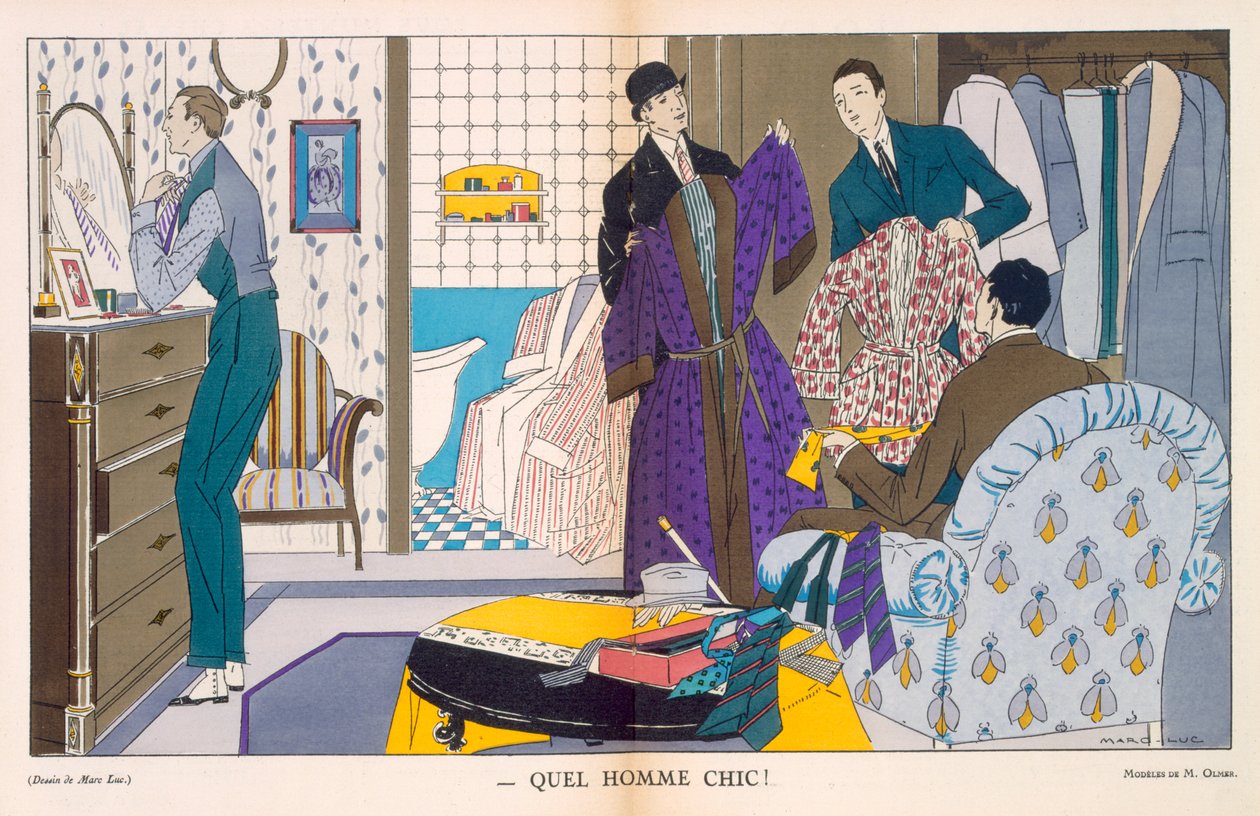 Ne şık bir adam, erkek modası, 1921 by Marc Luc